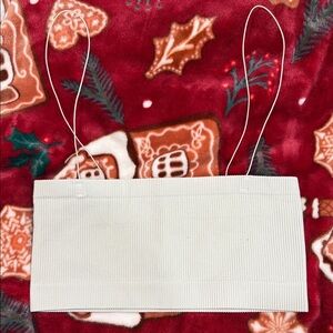 Cream Ribbed Crop Top